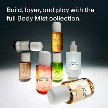 PHLUR Decadent Layering Set - Travel Size Body Mist Gift Set - Vanilla Smoke, Vanilla Skin, & Heavy Cream - Travel Size Hair and Body Fragrance Mist Trio (3 x 3 fl oz)