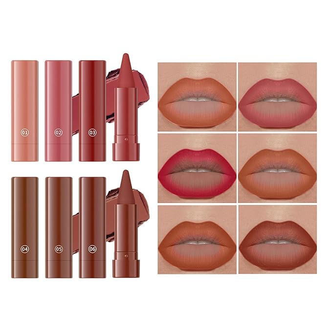Jolilab Compact 3 - Pc Gradient Matte Lip Crayons – Long - Lasting, Waterproof, Perfect for On - the - Go Looks