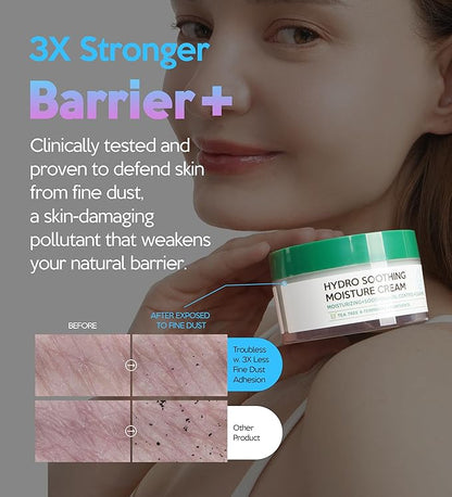 Troubless Hydro Soothing Moisture Cream - Deep Hydration & Skin Barrier Cream for Face w/ 10,000 ppm Panthenol & Tea Tree 4-Terpineol - Soothing & Non-Greasy Face Moisturizer (2.36 fl oz)