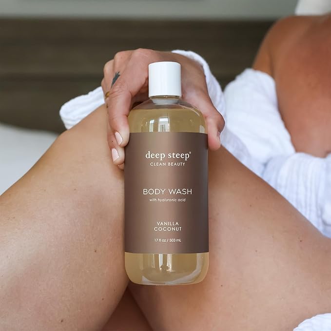 Deep Steep Body Wash, 17oz (Vanilla Coconut)