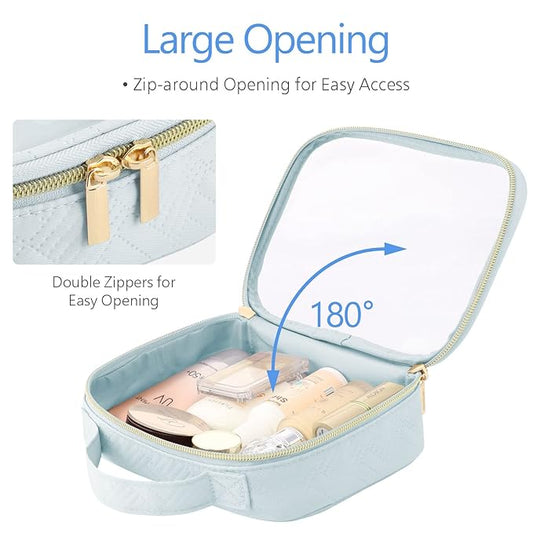 PACKISM TSA Approved Toiletry Bag, 3 Pack Clear Makeup Bags with Handle Large Opening, Clear Toiletry Bags Fit Carry-on Travel Essentials, Quart-sized Travel Bags for Toiletries, Multicolor