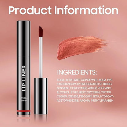 OETUIOW Lip Stain Peel Off - Lip Gloss Long Lasting and Waterproof Non-Stick Cup, Highly Pigmented Color Lip Makeup, Transfer-proof Lip stain for Women (Rose)