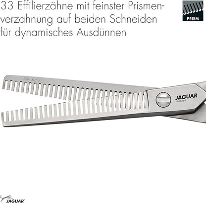 Jaguar Satin 30/30 Thinning and Texturizing Scissors, Right Handed Haircutting Shears, 6.0 Inch