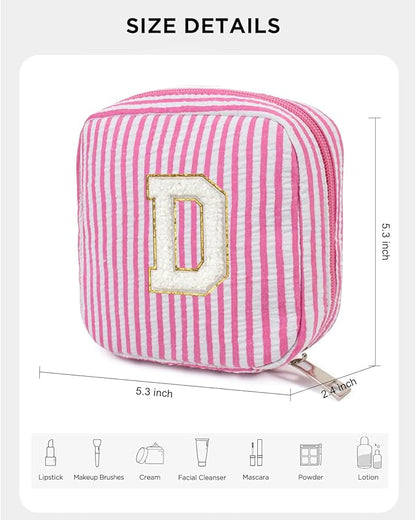 LETGO Gifts for Girls Teen Girl - Pink Preppy Makeup Bag Best Friend Birthday Gifts Teacher Gifts for Women Wedding Gifts Bridesmaid Gifts Daughter Teacher Wife Gifts Teen Girl Gifts