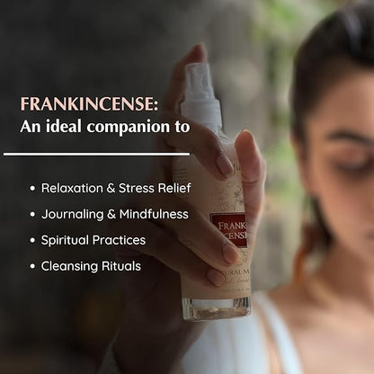 Frankincense Natural Resin Mist Spray by Aromafume | 100 ml / 3.3oz | Ideal for spirituality, prayer & rituals | Made with Frankincense Resin from Somalia | Non-alcoholic, non-toxic & vegan