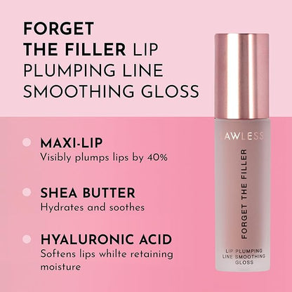 Lawless Women's Forget The Filler Lip Plumper Line Gloss, George, Pink, 0.11 Fl Oz (Pack of 1)