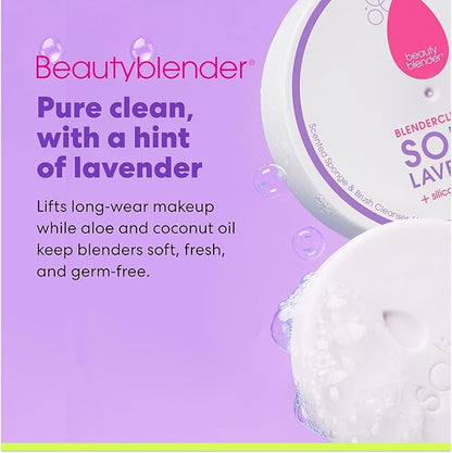 Beautyblender Blendercleanser Tool Scrub Solid Cleanser – Unscented Makeup Sponge & Brush Cleansing Bar – Hand, Sponge, and Brush Cleanser, Removes Makeup & Buildup, Travel-Friendly, 1 oz