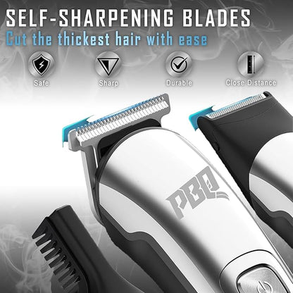 Trimmer for Men Features Waterproof Electric Razor for Your Needs Including Nose, Body, Face and Mustache, Cordless Hair Clippers Shavers for Men Grooming Kit, Silver Color