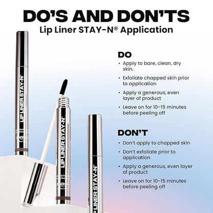 Sacheu Lip Liner STAY-N Peel Off Lip Stain — Long Lasting Matte Lip Tattoo Transfer Proof Lipstain Infused with Hyaluronic Acid & Vitamin E — Vegan & Cruelty-Free, getREDy (Red Rouge)