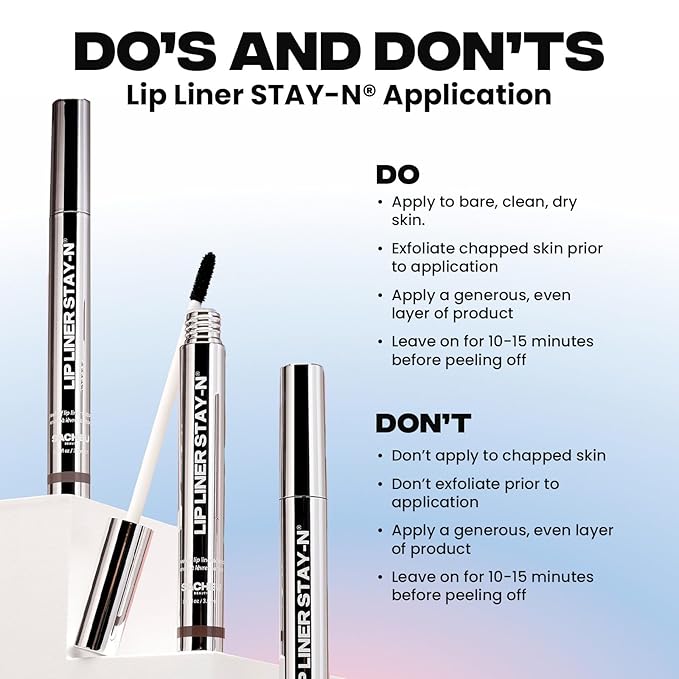 Sacheu Lip Liner STAY-N Peel Off Lip Stain — Long Lasting Matte Lip Tattoo Transfer Proof Lipstain Infused with Hyaluronic Acid & Vitamin E for All Skin Types — Vegan & Cruelty-Free, p-INKED