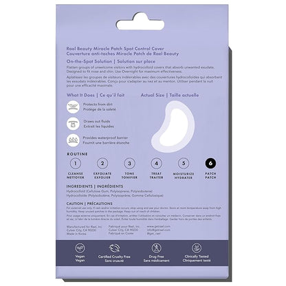 Rael Pimple Patches, Miracle Spot Control Cover - Hydrocolloid Acne Pimple Patch, Strips for Zits and Blemish, Korean Skin Care (20 Count)