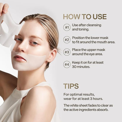 VINNE Signature Bio Deep Collagen Firming Mask – Korean Hydrogel Mask w/ 5,000ppm Ultra-Low Molecular Collagen, Centella Asiatica Exosome, Niacinamide & PDRN – Skin Care Face Mask (4 Sheets, 1.41 oz)