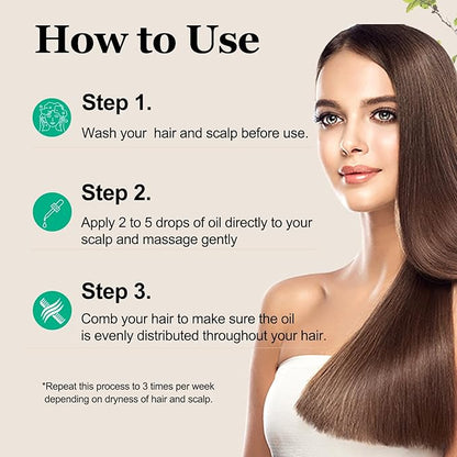 Tgideas Rosemary Batana Oil - Organic Hair Growth - for Scalp & Hair Strengthening - All Hair Types Treatment Oil - Eyebrow & Eyelash Nourishing - 2 Packs