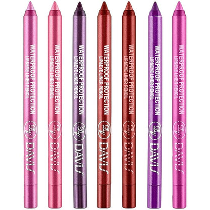 7 Colorful Eyeliner Pen Set, Eye Shadow Pencil, Pearl Eyeliner Kit Metallic Glitter Colored Eye liner for Women Eye&Lip Liner Professional Waterproof Eye Makeup (7PCS C)