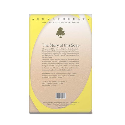 Olivia Care Bath & Body Bar Verbena Soap 4 Pack Gift Box Organic, Vegan & Natural Contains Olive Oil Repairs, Hydrates, Moisturizes & Deep Cleans Good for Sensitive Dry Skin Made in USA