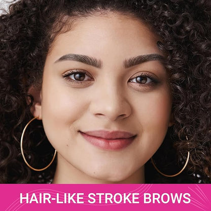 iMethod Microblading Eyebrow Pen - Eyebrow Pencil Magical 2-in-1 Dual-Ended Eye Brow Pencils for Women with 4-Fork-Tip & Precise Brush-Tip Create Natural Hair-Like Brows, Last All-Day, Grey