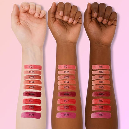 Erinde Lips Staining Lip Oil, Glossy Lip Stain, Long-Lasting Lightweight Lip Staining Oil, Moisturizing Plumping Hydrating Glossy Lip Tint, Vegan & Cruelty-Free, 03