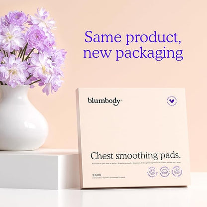 BLUMBODY Chest Wrinkle Pads – Anti-Wrinkle Silicone Patches Skin Firming, Smoothing – Reusable Overnight Chest Pad – Anti-Aging Crepe Erase Pads – Neck, Décolleté (1.5-Month Supply)