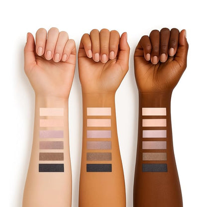 6 Colors Mini Eyeshadow Makeup Palette Neutral Nude Smoky Eye Shadow Taupe & Brown Matte Make Up Pallet with Mirror Highly Pigmented Long Lasting Waterproof Travel Size Gift Kit 01