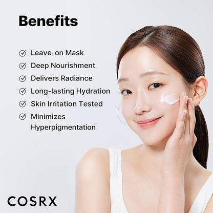 COSRX Ultimate Nourishing Rice Overnight Spa Mask, 60ml / 2.02 fl.oz | Rice Extract 68% and Niacinamide 2%, Korean Skin Care, Animal Testing Free, Paraben Free