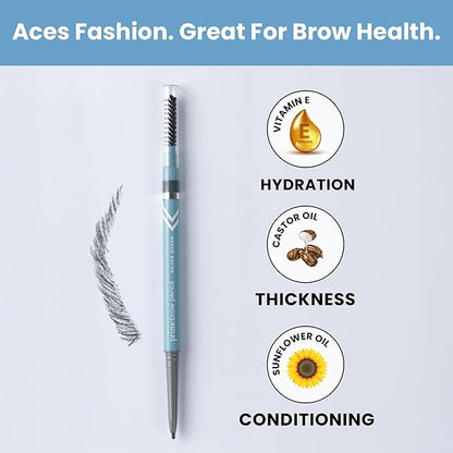 Prime Prometics PrimeBrow Pencil for Mature Women – Ultra-Precise Tip for Natural, Hair-Like Strokes – Smudge-Proof & Long-Lasting Wear – Great for Thinning, Sparse, or Graying Brows (Blonde)