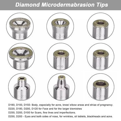 Diamond Microdermabrasion Machine Professional Plus, 3 in 1 Pink Diamond Dermabrasion Facial Beauty Equipment Skin Care for Vacuum Blackhead Removal & Spray, Suction Power 0-70 cmHg