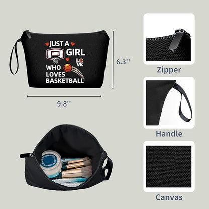 Basketball Accessories,Basketball Purse for Girls,Basketball Coach Gifts,Teenage Girl Stuff,Makeup Bags for Women,Woman Gifts for Birthday,Gifts for Teen Girls,Basketball Gifts