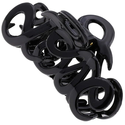 Camila Paris CP3026 French Hair Clip for Women, 3.25 inch Girls Hair Claw Clips Jaw Black Cellulose, Fashion Durable and Styling Hair Accessories for Women, Strong Hold No Slip Grip, Made in France