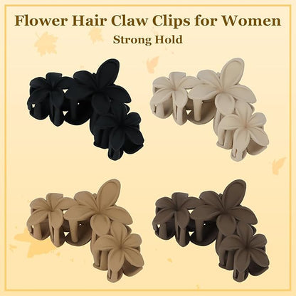 Ondder Large Matte Claw Hair Clips for Women - 4.5 Inch Non-Slip Strong Hold Clips for Thick Hair, Hair Accessories