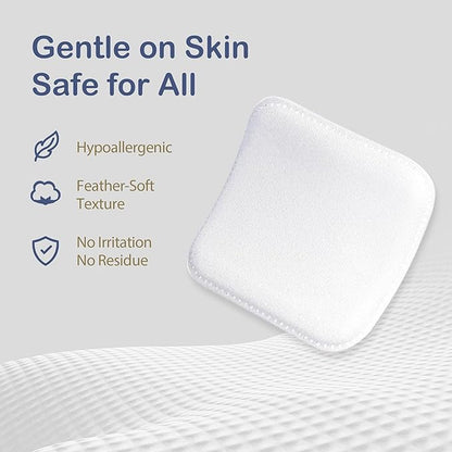 Ourmed Life Large Cotton Pads for Makeup Removal, Soft & Lint-Free Face Pads with Pressed Seam Design, Durable Makeup Remover Pads for Facial Cleansing on All Skin Types, 3x3 Inch, 120 Count
