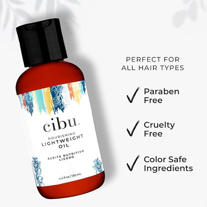 CIBU Nourishing Argan Oil Hair Serum | Anti-Frizz, Heat Protectant & Anti-Breakage Formula | Lightweight Hair Treatment | 4 Ounces