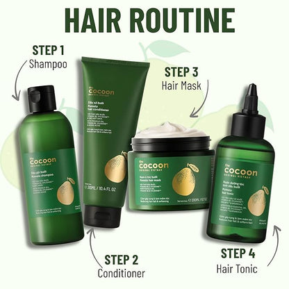 Cocoon Pomelo Shampoo & Conditioner Bundle - Anti Hair Loss, Natural, Sulfate free | For Thinning, Damaged, Color Treated Hair | Reduce Fall & Soften Strands (10.5 fl oz each)