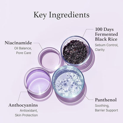 I'm from Black Rice Toner for Oily Skin, Sebum Control Toner, Lightweight, Niacinamide, Panthenol, Fragrance Free, Korean Skin Care, 150ml, 5.07 fl.oz
