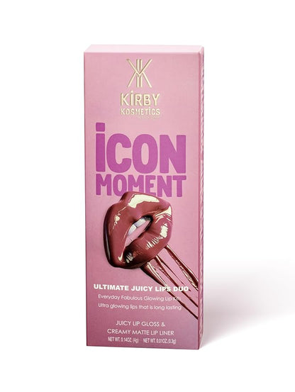 Lip Kit Duo – Icon Moment- TikTok-Viral Precision Liner & Glossy Liquid Lipstick, Clean 2-Step Set with Hydrating Long-Wear Color – Bold Inclusive Beauty for Everyday Konfidence