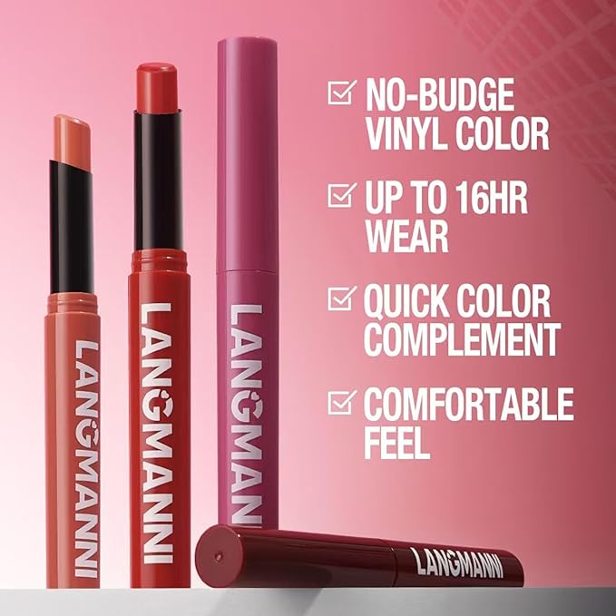 Matte Lipstick for Women Lip Makeup Lipsticks Lip Liner Pencil Waterproof Long Lasting Hypoallergenic Highly Pigmented Quick Makeup Lightweight Portable Lip stick 5#