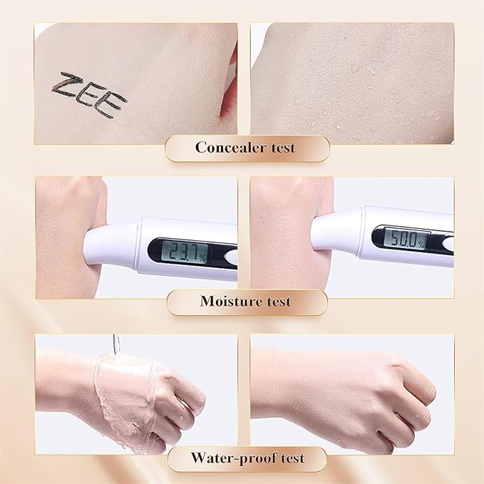 Mushroom Head Air Cushion CC Cream - BB Cream Face Makeup Foundation for Mature Skin Moisturizing Concealer Brighten Long-Lasting, Even Skin Tone for All Skin Types (Buff Beige)