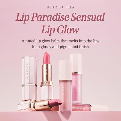 DEARDAHLIA Lip Paradise Sensual Lip Glow (Hazle) - Weightless Hydrating Vegan Lipstick with Glossy Finish, Natural Radiant Glow & Shea Butter Nourishment. 0.11 oz
