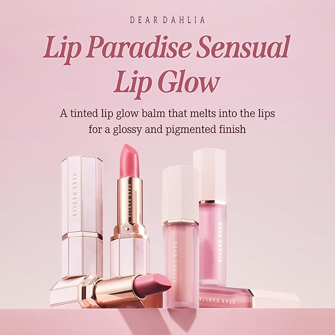 DEARDAHLIA Lip Paradise Sensual Lip Glow (Kylie) - Weightless Hydrating Vegan Lipstick with Glossy Finish, Natural Radiant Glow & Shea Butter Nourishment. 0.11 oz