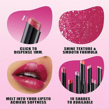 Nude Brown Lipstick For Women Matte Nude Glitter Highly Pigmented Moisturizing Lip stick Hypoallergenic Waterproof Long Lasting Lipsticks Quick Makeup Lightweight Portable # 10