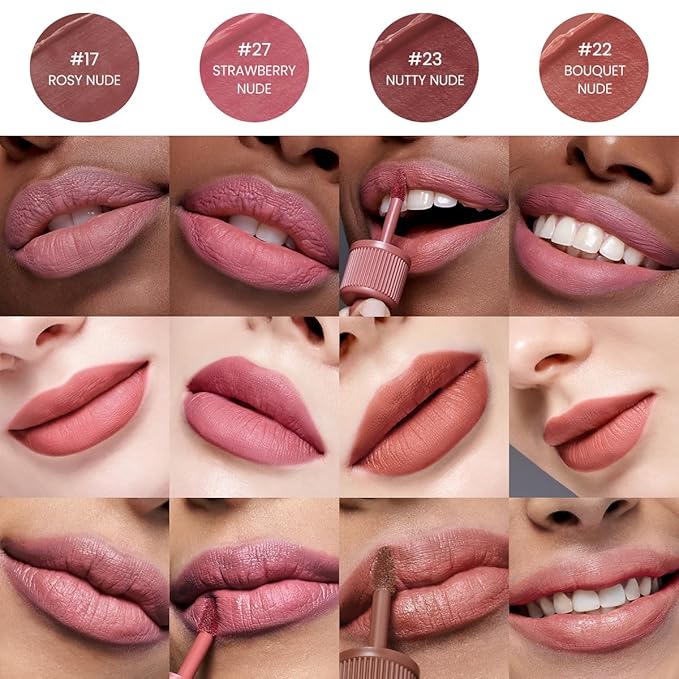 Peripera Ink the Velvet Lip Tint - High Pigment Color, Longwear, Weightless, Not Animal Tested, Gluten-Free, Paraben-Free (015 BEAUTY PEAK ROSE)