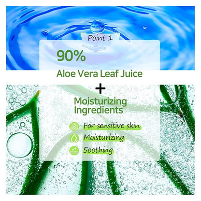 Nature Republic Mild & Moisture Aloe Vera Toner (NEW Ver.) Quick Hydration&fast absorbing non-sticky texture, Aftersun&Shave,Moisturizing Face Skin & Hair,korean skin care All Skin Types 150ml/5.24oz