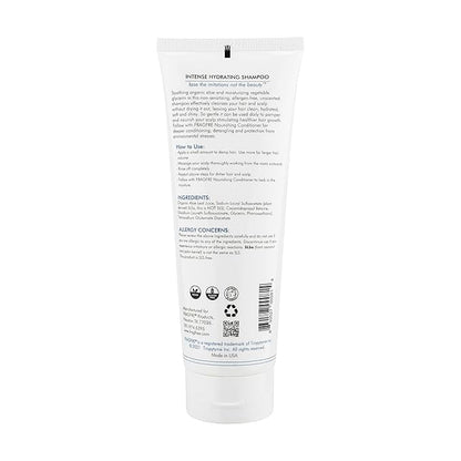 Intense Hydrating Shampoo 8 oz - Fragrance Free Hypoallergenic Sulfate Free Moisturizing Shampoo - Safe on Colors and Sensitive Scalps - Strenghtens Dry Hairs - Vegan Gluten Free Cruelty Free