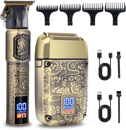 Hatteker Foil Shaver, Head Shaver Kit Beard Trimmer for Men Grooming Shaving Kit, Hair Trimmer, Cordless Head Shavers for Bald Foil Shavers Gifts for Him