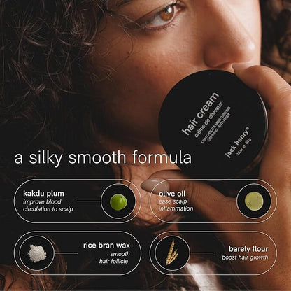 Jack Henry Hair Styling Cream for Men & Women - Light Hold, Subtle Shine - Lightweight Formula to Tame Frizz & Flyaways - Works for All Hair Types