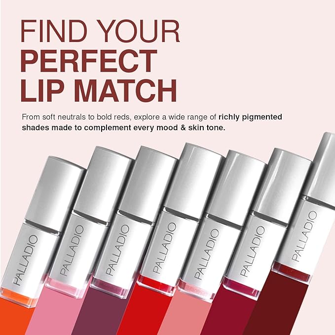 Palladio Herbal Lipstick, Rich Pigmented and Creamy Lip Color, Infused with Safflower, Ginseng, Ginkgo Biloba, Camellia and Aloe, Prevents Lips from Drying, Combats Fine Lines, Long Lasting, Cameo