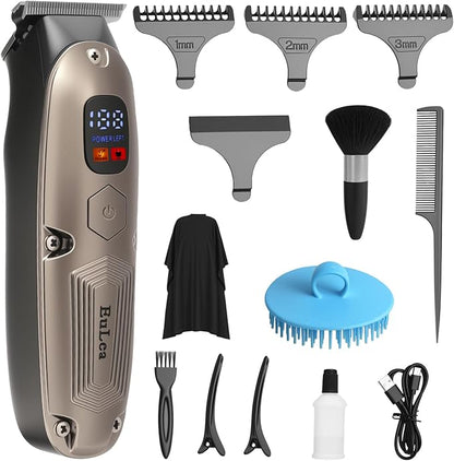 Multifunctional Hair Clipper with LED Screen, Cordless Rechargeable Beard Trimmer, Body Groomer with 10 Accessories for Men Women Home Travel Use