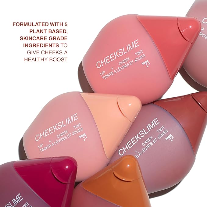 Freck Beauty CHEEKSLIME Lip & Cheek Tint - Liquid Cream Blush, High Impact Pigments, Blends Seamlessly, Dries Down to Natural Flush for All Skin Tones | FIELDING (Soft Rust)