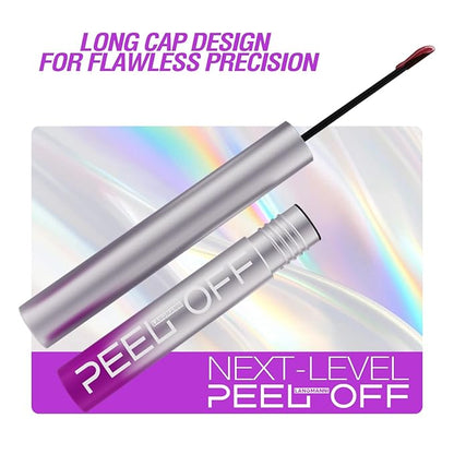 LANGMANNI 2Pcs Peel Off Lip Liner Set,Lip Stain Peel Off,Long-Lasting Waterproof & Smudge-Proof Matte Lip Liners With Ergonomic Handle & Precision Brush,Makeup Gift for Girls (#3+4)