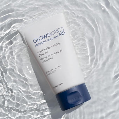 Glowbiotics Probiotic Revitalizing Cleanser 5 oz – Gentle Hydrating Face Wash with Probiotics, Peptides & Aloe Vera | Daily Cleanser for Sensitive, Dry & Aging Skin