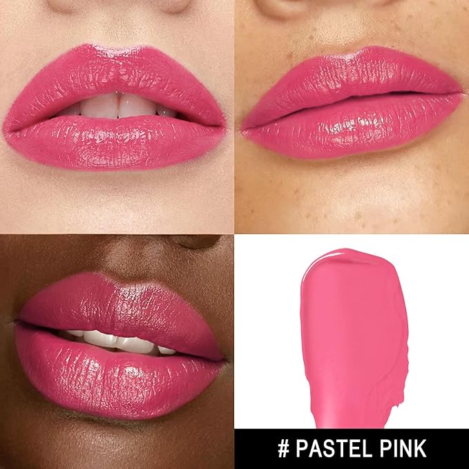 3Pc Moisture Lipsticks for Women Nude Pink Red Lipstick Hydrate Tinted Lip Balm for Dry Cracked Lips Glossy Lip Color, MA55/62/63
